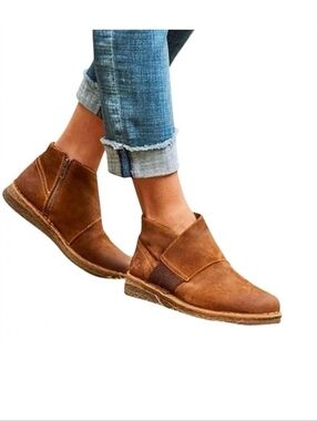 Born Tora leather Ankle Boots Glazed Ginger Brown womens size 11